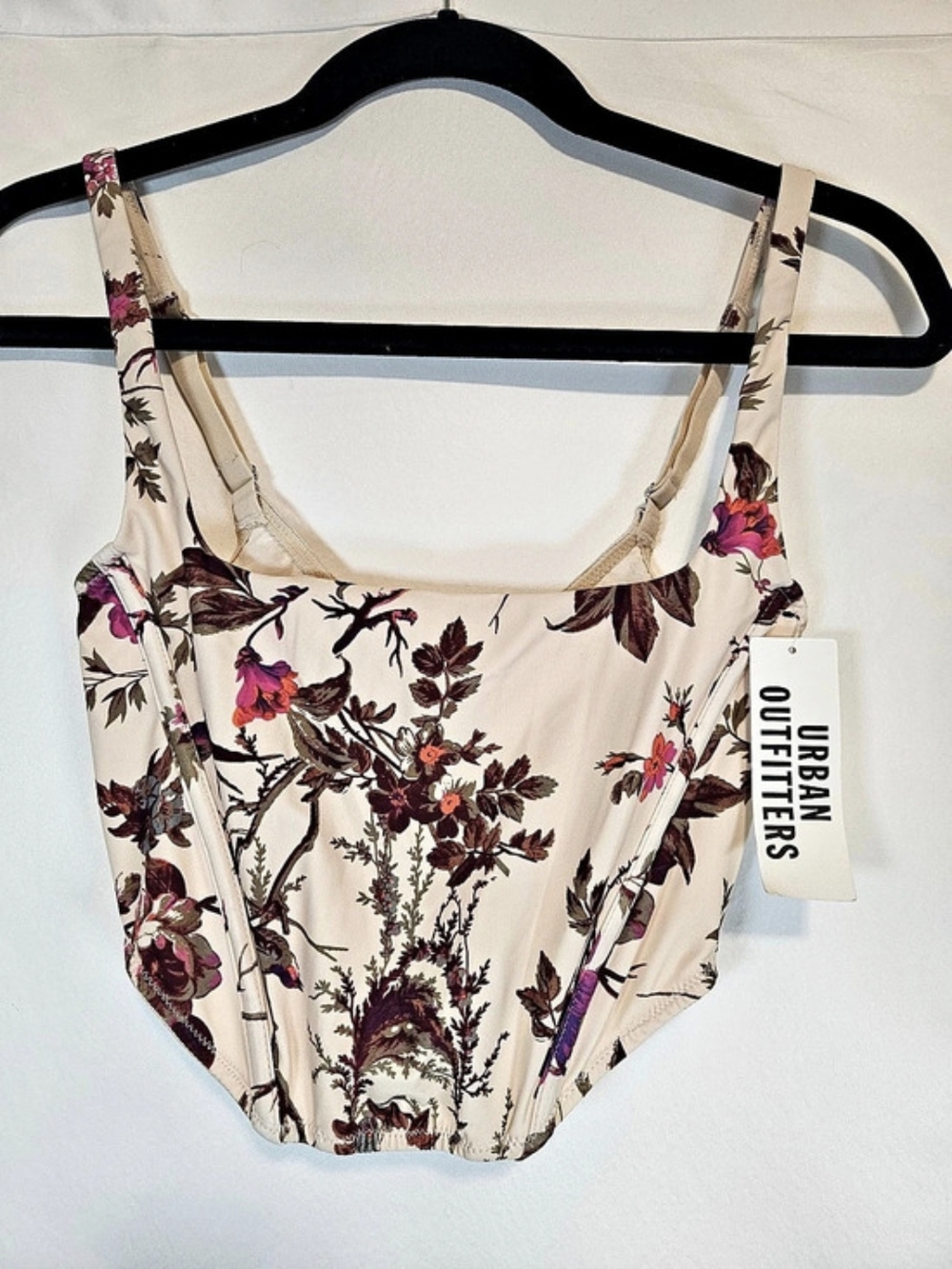 Urban Outfitters Out From Under Floral Corset Top Floral Bodysuit